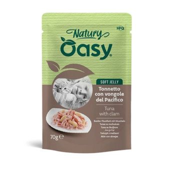 OASY Cat Adult Natury Tonnetto Con Vongole Soft Jelly - 70GR - 
