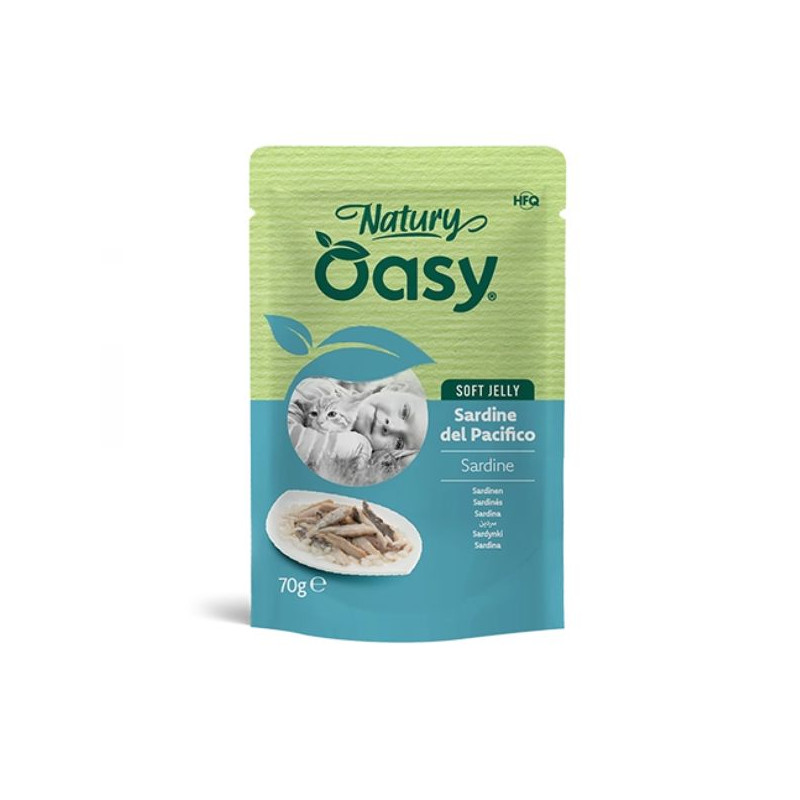 OASY Cat Adult Natury Sardine Soft Jelly - 70GR OASY Cat Adult Natury Sardine Soft Jelly - 70GR