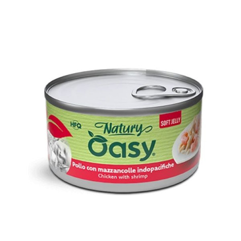OASY Cat Adult Natury Chicken Con Mazzancolle Soft Jelly - 150GR - 