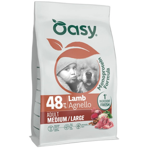 OASY Monoprotein Formula Dog Adult Medium Large Agnello - 2KG - 