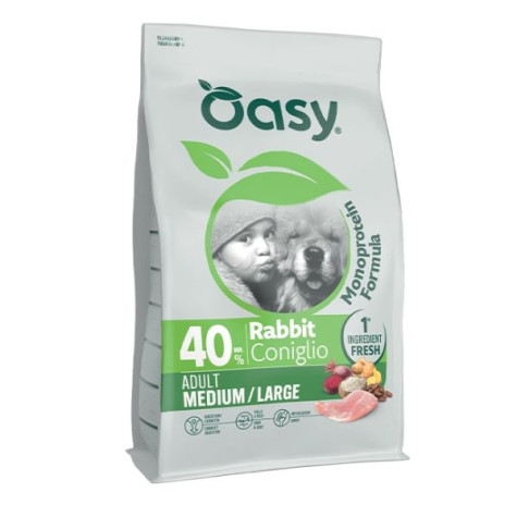 OASY Monoprotein Formula Dog Adult Medium&Large al coniglio - 2KG - 