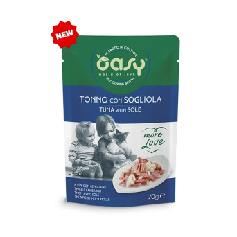 OASY More Love Thon con Sogliola in Brodo di Cottura - 70GR - 