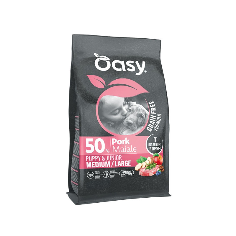 OASY Grain Free Formula Dog Puppy Medium & Large con Schwein - 2KG