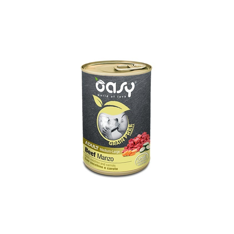OASY Grain Free Adult Medium & Large con Manzo - 400GR