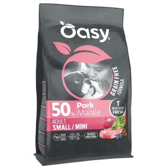 OASY Grain Free Formula Dog Adult Small & Mini con Schwein - 800GR - 