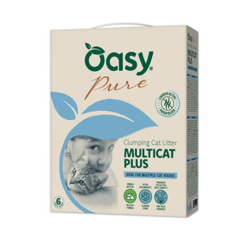 OASY Litière minerale Pure Multicat Plus - 10LT - 