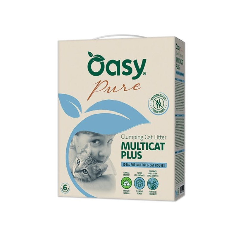 OASY Litière minerale Pure Multicat Plus - 6LT OASY Litière minerale Pure Multicat Plus - 6LT