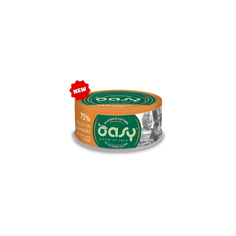 OASY More Love Poulet con Formaggio in Acqua di Cottura - 70GR OASY More Love Poulet con Formaggio in Acqua di Cottura - 70GR