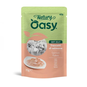 OASY Cat Adult Natury Trancetti di Saumon Soft Jelly - 70GR - 