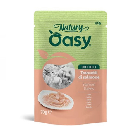 OASY Cat Adult Natury Trancetti di Saumon Soft Jelly - 70GR - 