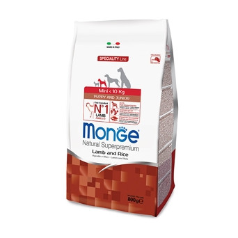 MONGE Natural Superpremium Mini Puppy & Junior Agneau e Riso - 7,50KG - 