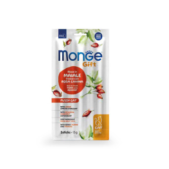 MONGE Snack Gift Adult Soft Sticks Appetito Difficile Pork Fresco E Rosa Canina - 45GR - 