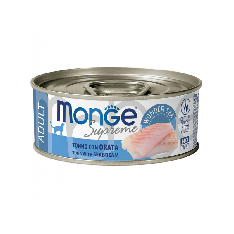MONGE Supreme Adult Cat Thon con Dorade - 80GR MONGE Supreme Adult Cat Thon con Dorade - 80GR