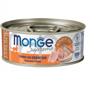 MONGE Supreme Sterilised Adult Cat Tuna Granchio - 80GR - 