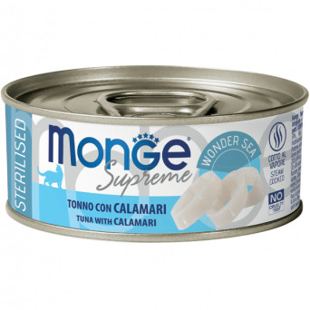 MONGE Supreme Sterilised Adult Cat Tuna Calamari - 80GR - 