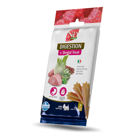 Farmina Natural & Delicious Adult Mini Quinoa Dental Treat Digestion Agnello - 60GR - 