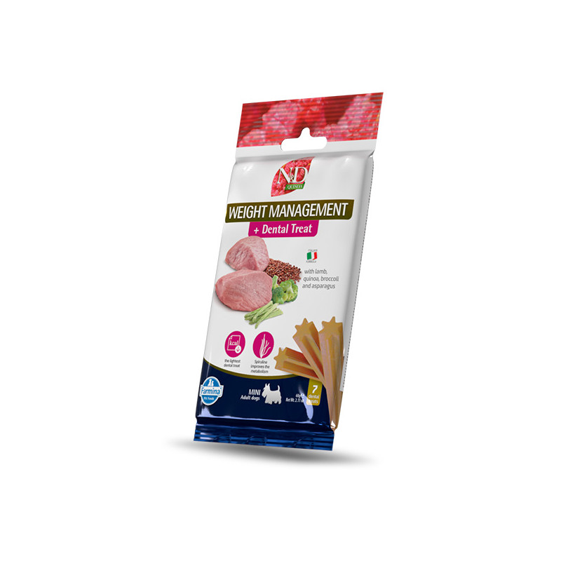 Farmina Natural & Delicious Adult Mini Quinoa Dental Treat Weight Management Agnello - 60GR