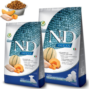 Farmina Natural & Delicious Mini Ocean Puppy con Merluzzo, Zucca e Cantalupo - 2,50KG -