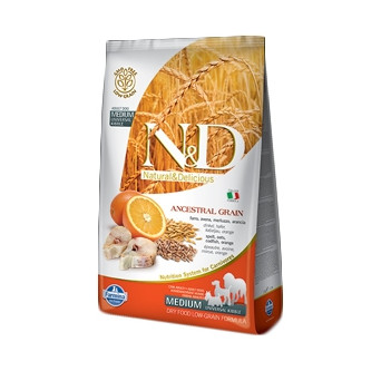 Farmina Natural & Delicious Ancestral Grain Adult Medium con Merluzzo e Arancia - 2,50KG - 
