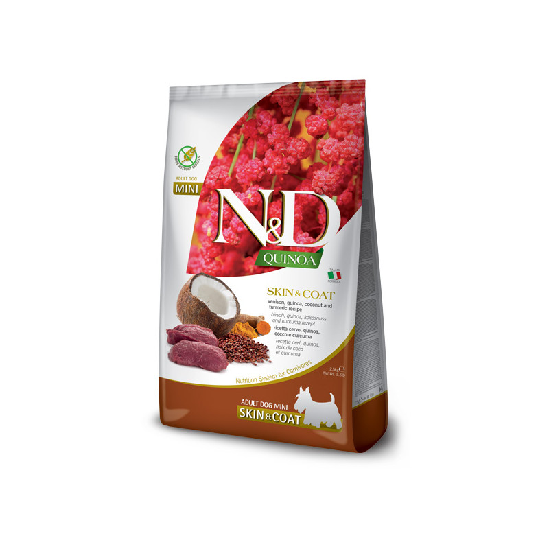 Farmina Natural & Delicious Mini Quinoa Skin & Coat Cervo - 800GR