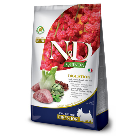 Farmina Natural & Delicious Mini Quinoa Digestion Agnello Grain Free - 800GR -