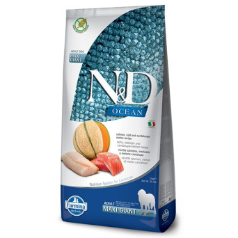 Farmina Natural & Delicious Ocean Adult Maxi & Giant con Salmone, Merluzzo e Cantalupo - 12KG -