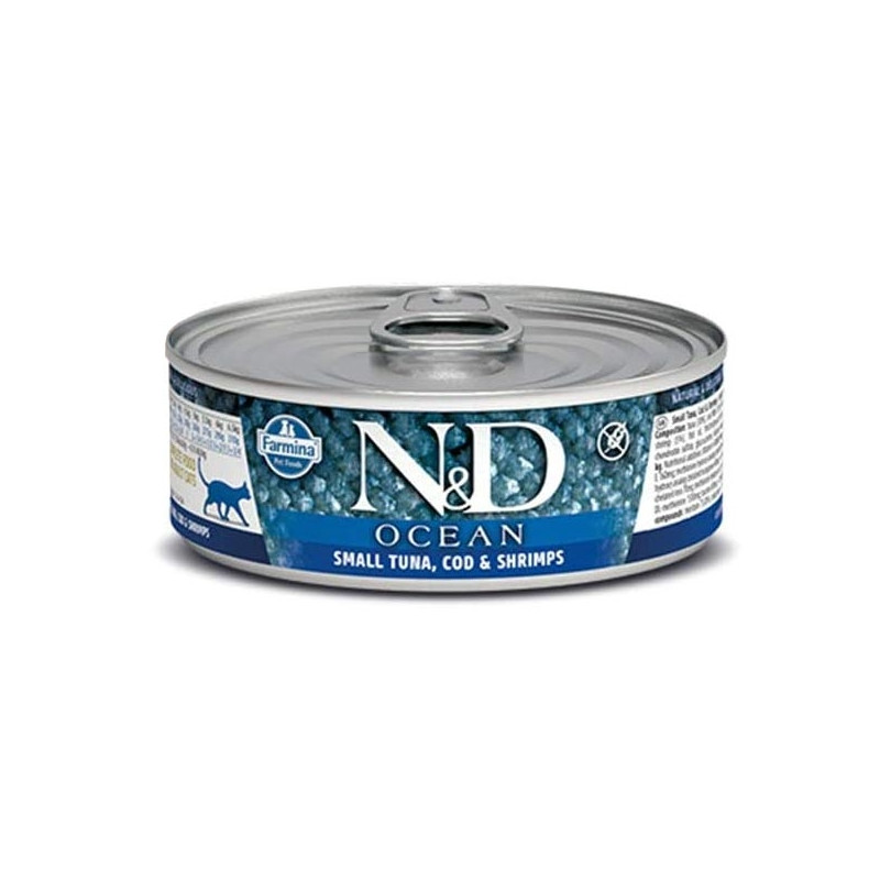Farmina Natural & Delicious Ocean con Tonno, Calamaro e Gamberetto - 80GR