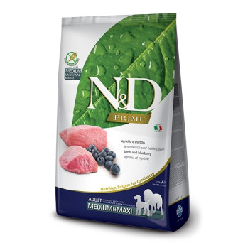 Farmina Natural & Delicious Prime Medium Maxi Agnello e Mirtillo - 12KG -