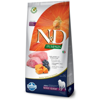 Farmina Natural & Delicious Pumpkin Grain Free Adult Maxi & Giant con Agnello, Zucca e Mirtillo - 12KG -