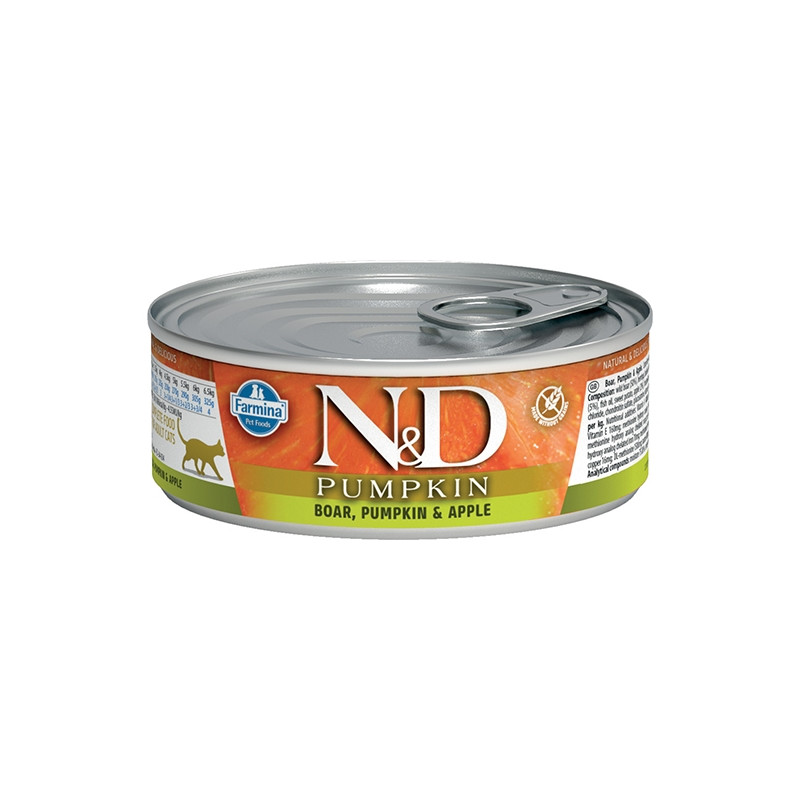 Farmina Natural & Delicious Pumpkin con Cinghiale, Zucca e Mela - 70GR Farmina Natural & Delicious Pumpkin con Cinghiale, Zucca e Mela - 70GR