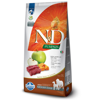 Farmina Natural & Delicious Pumpkin Grain Free Adult Medium & Maxi con Cervo, Zucca e Melograno - 12KG -
