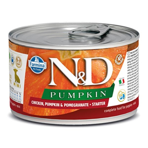 Farmina Natural & Delicious Pumpkin Starter Mini con Pollo, Melograno e Zucca - 140GR -