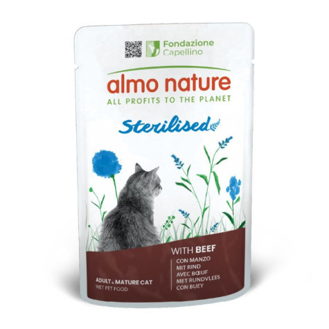 Almo Nature Cat Sterilised with Beef - GR - 