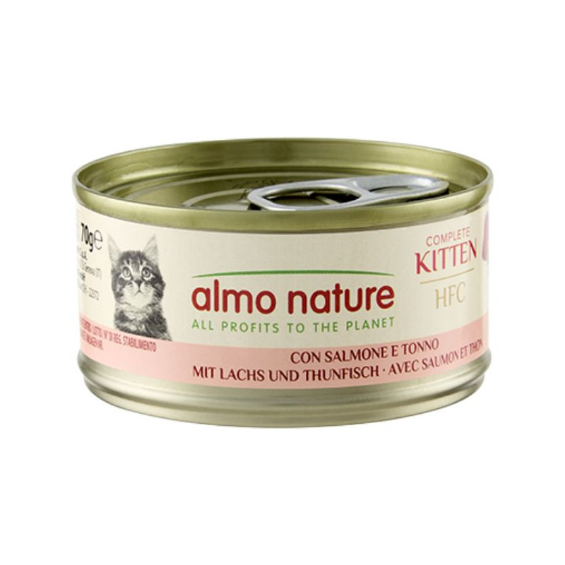 Almo Nature HFC Complete Kitten Salmone e Tonno - 70GR Almo Nature HFC Complete Kitten Salmone e Tonno - 70GR