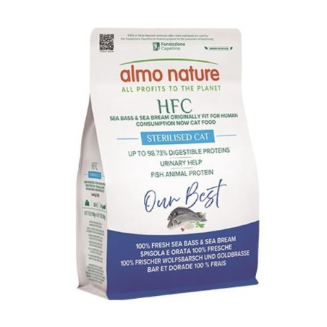 Almo Nature HFC Dry Cat Adulte Stérilisé Spigola Et Orata - GR - 