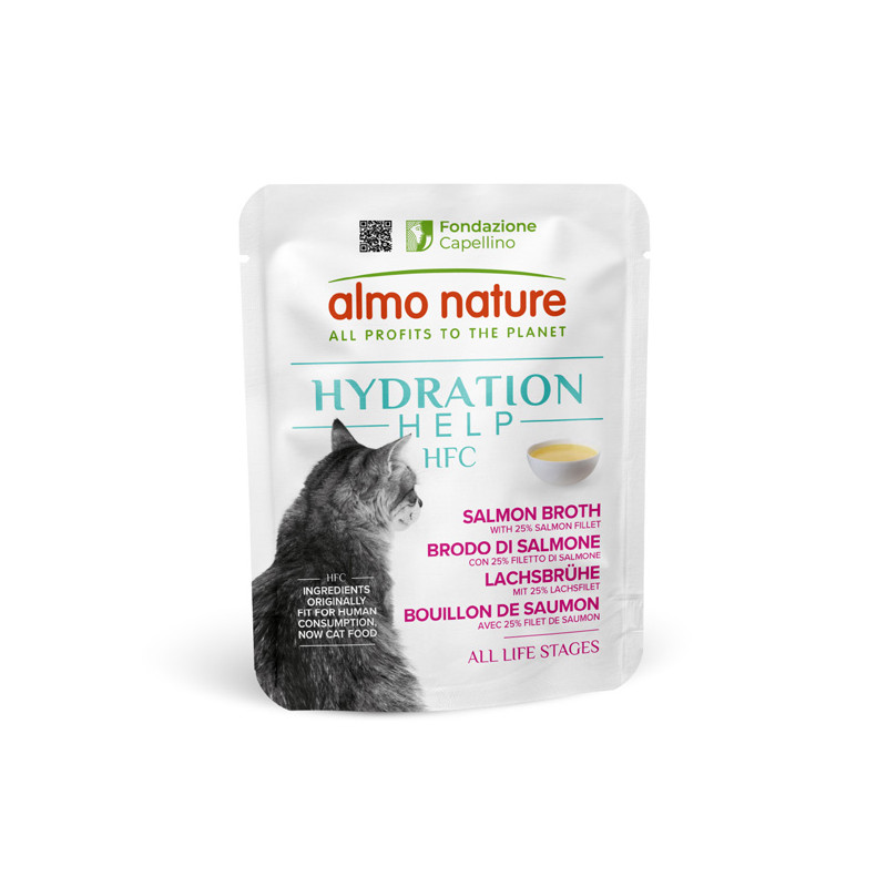 Almo Nature HFC Hydration Help Brodo di Salmon with Filetti di Salmon - GR Almo Nature HFC Hydration Help Brodo di Salmon with Filetti di Salmon - GR