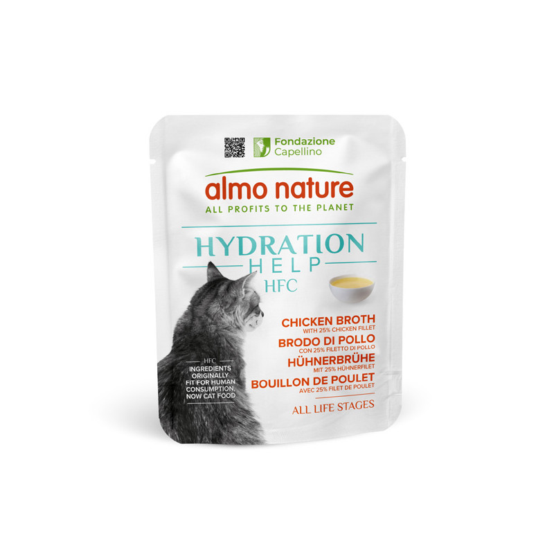 Almo Nature HFC Hydration Help Brodo di Pollo con Filetti di Pollo - 50GR