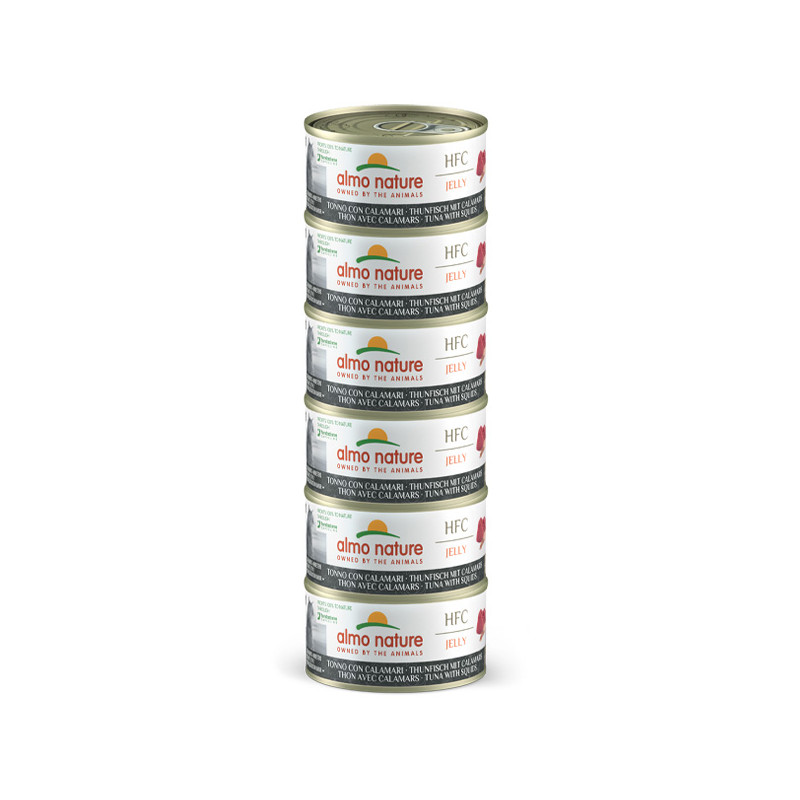 Almo Nature HFC Jelly Megapack Tuna and Squid Adult Cat - 6x70g Almo Nature HFC Jelly Megapack Tuna and Squid Adult Cat - 6x70g