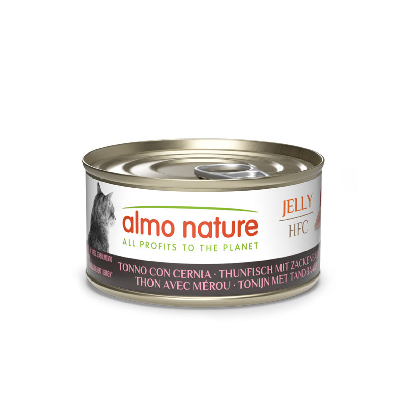 Almo Nature HFC Jelly Tonno Con Cernia Adult Cat - 70GR Almo Nature HFC Jelly Tonno Con Cernia Adult Cat - 70GR
