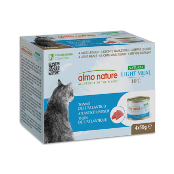 Almo Nature HFC Natural Light Meal Tonno Atlantico Multipack - 4Xda 50 Gr, - 