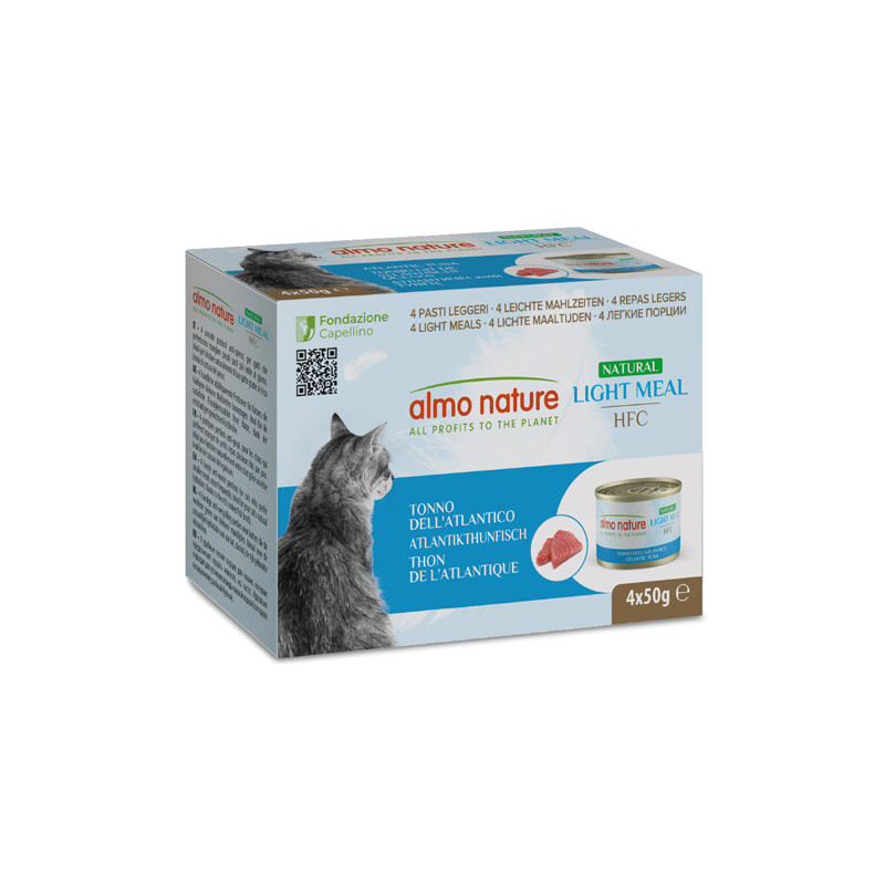 Almo Nature HFC Natural Light Meal Tonno Atlantico Multipack - 4Xda 50 Gr, Almo Nature HFC Natural Light Meal Tonno Atlantico Multipack - 4Xda 50 Gr,
