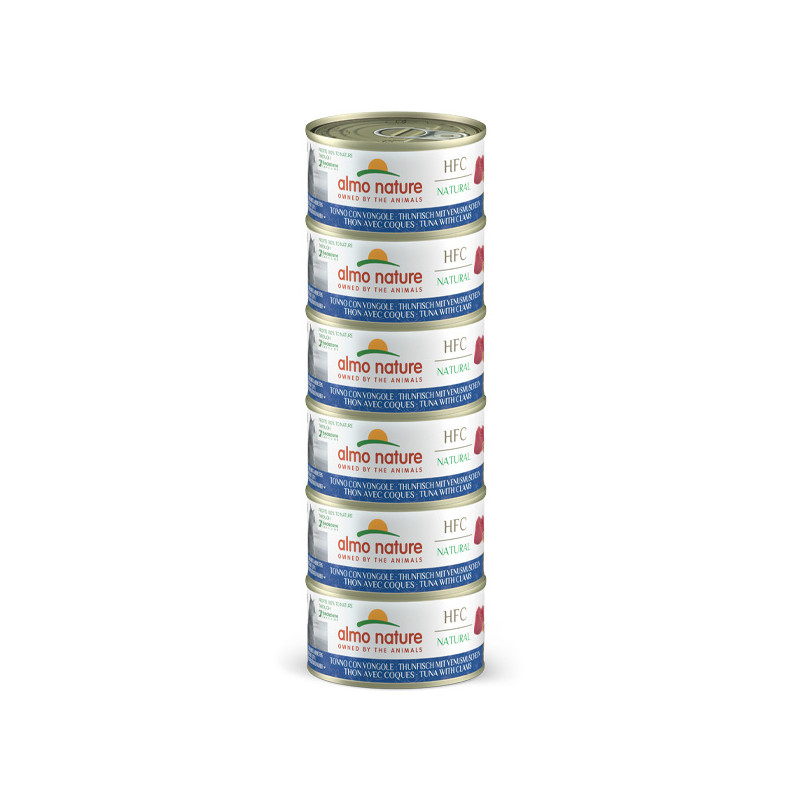 Almo Nature HFC Natural Megapack Tuna with Clams - 6x70g Almo Nature HFC Natural Megapack Tuna with Clams - 6x70g