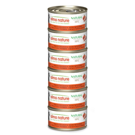 Almo Nature HFC Natural Pollo con Zucca - 6 x 70Gr. - 
