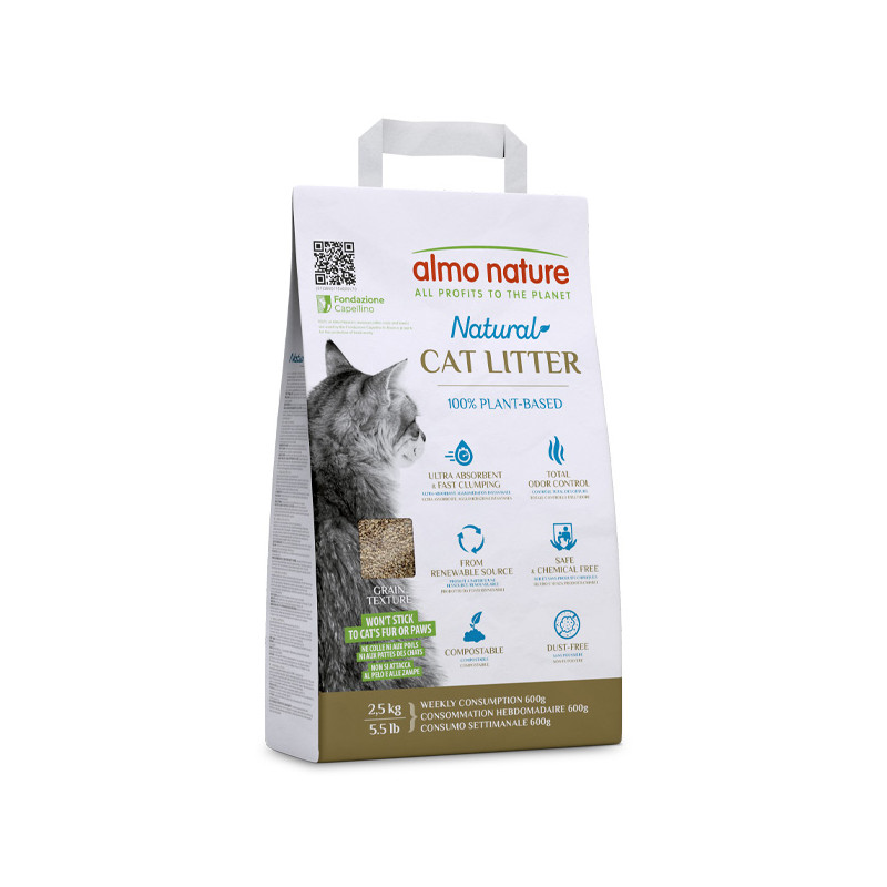 Almo Nature Lettiera Natural Cat Grain Texture - 2,5Kg Almo Nature Lettiera Natural Cat Grain Texture - 2,5Kg