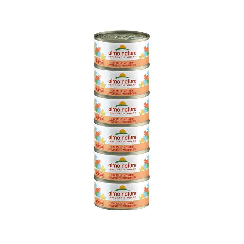 Almo Nature Megapack Kitten Con Pollo - 6x70 gr Almo Nature Megapack Kitten Con Pollo - 6x70 gr