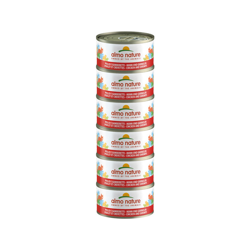 Almo Nature Megapack Pollo e Gamberetti - 6x70 gr