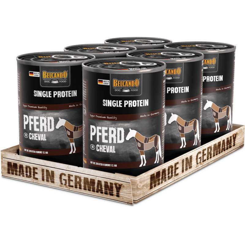 Belcando Single Protein Cavallo 6 lattine da 400 g - Umido monoproteico al cavallo Belcando Single Protein Cavallo 6 lattine da 400 g - Umido monoproteico al cavallo