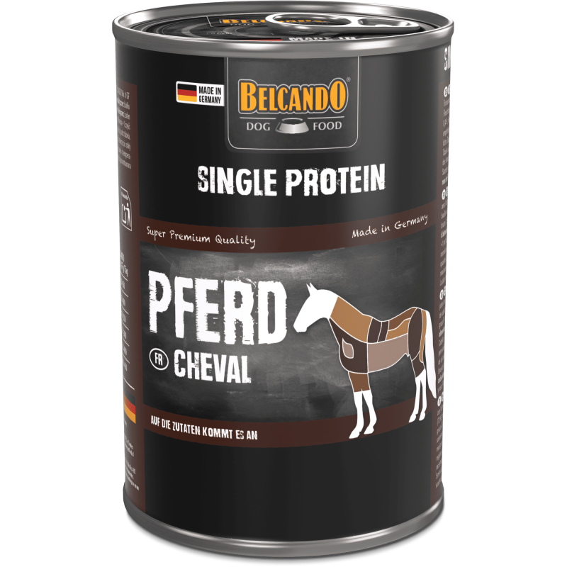 Belcando Single Protein Cavallo lattina 400 g - Umido monoproteico al cavallo Belcando Single Protein Cavallo lattina 400 g - Umido monoproteico al cavallo
