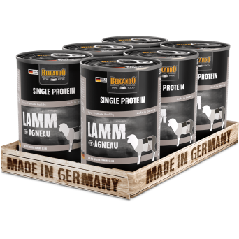 Belcando Single Protein Agnello 6 lattine da 400 g - Umido monoproteico all'agnello -