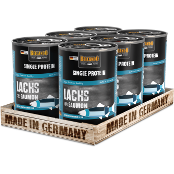 Belcando Single Protein Salmone 6 lattine da 400 g - Umido monoproteico al salmone -